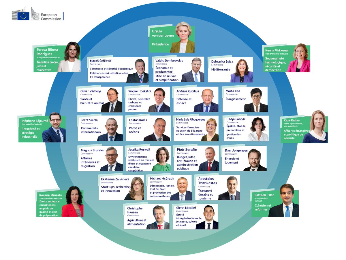 Distribution of Portfolios Within the "Von der Leyen II" Commission