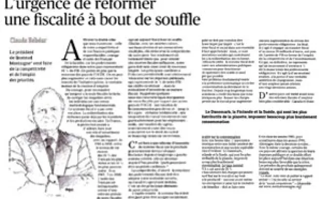 L'urgence de réformer une fiscalité à bout de souffle