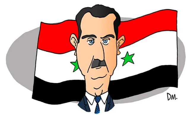 Portrait of Bashar al-Assad - President of the Syrian Arab Republic