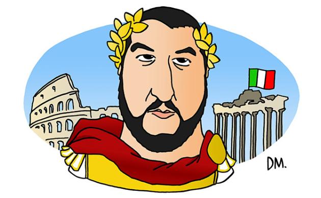 Portrait of Matteo Salvini - Italian Minister of the Interior
