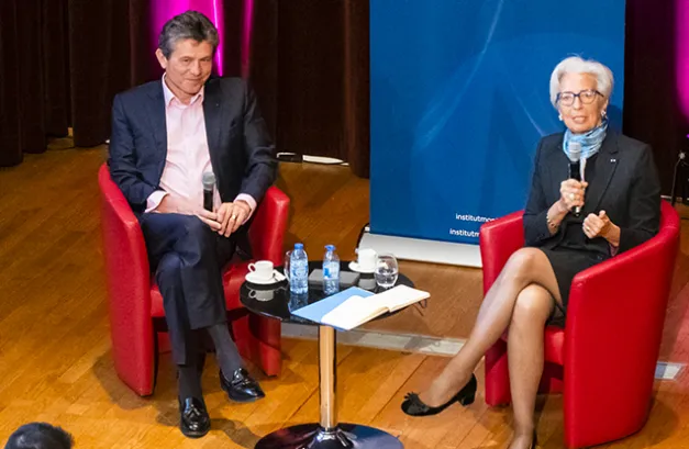 Christine Lagarde en discussion avec Henri de Castries : diriger la Banque centrale européenne en temps de crises